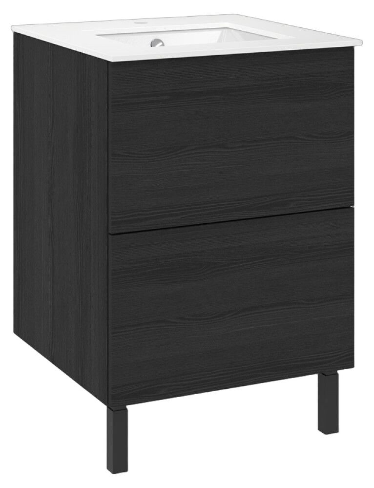 Allaskaappi Temal Ilona 5 musta puu 61 x 60 x 90 cm