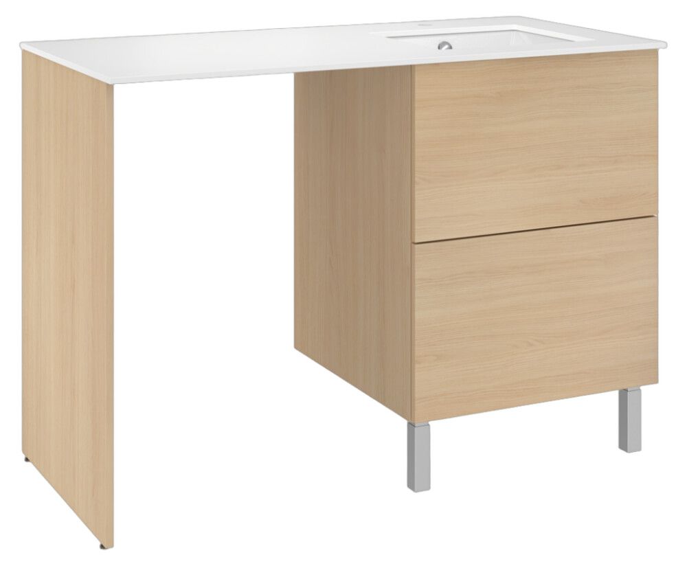 Pesukonetasokokonaisuus Temal Ilona 6 vaalea tammi 125 x 60 x 90 cm, oikea