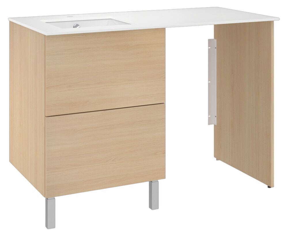 Pesukonetasokokonaisuus Temal Ilona 6 vaalea tammi 125 x 60 x 90 cm, vasen