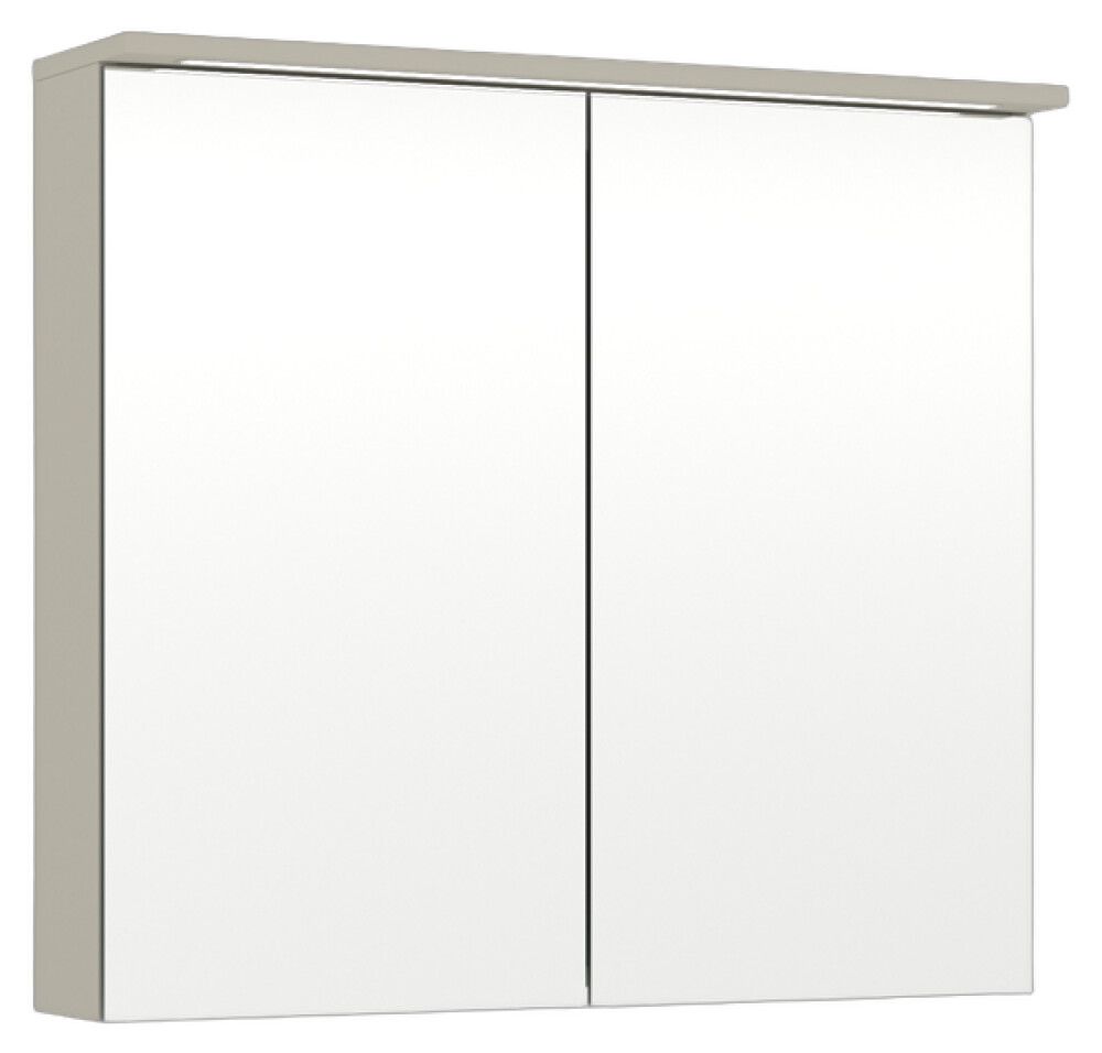 LED-peilikaappi Temal Unic matta greige 100 x 20 x 72,7 cm, 2 ovea