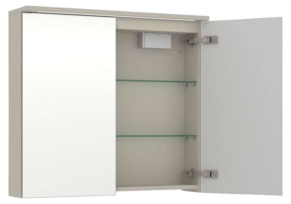 LED-peilikaappi Temal Unic matta greige 100 x 20 x 72,7 cm, 2 ovea