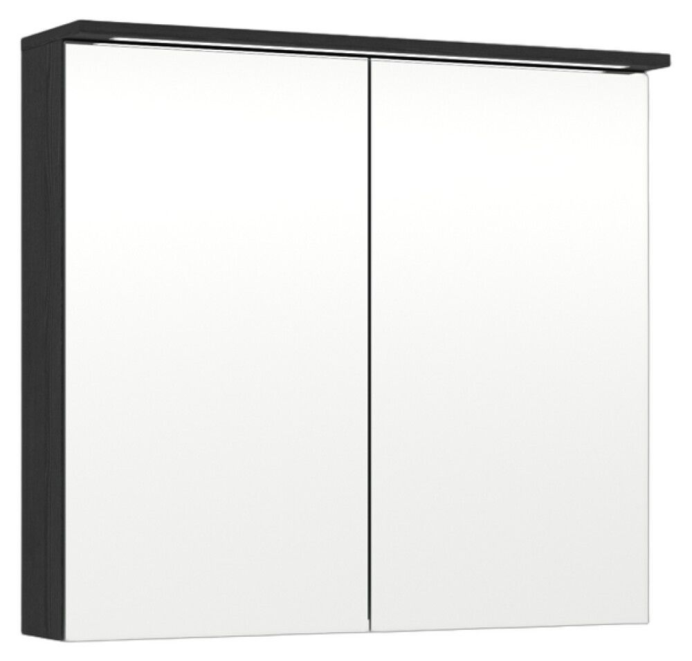 LED-peilikaappi Temal Unic musta puu 100 x 20 x 72,7 cm, 2 ovea