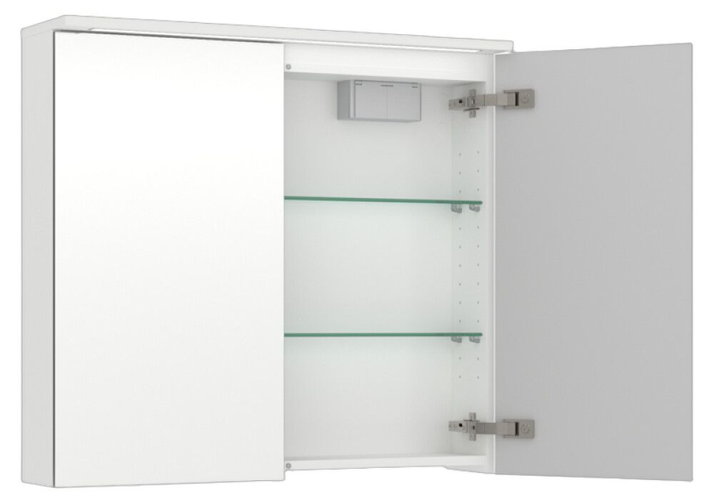 LED-peilikaappi Temal Unic mattavalkoinen 100 x 20 x 72,7 cm, 2 ovea