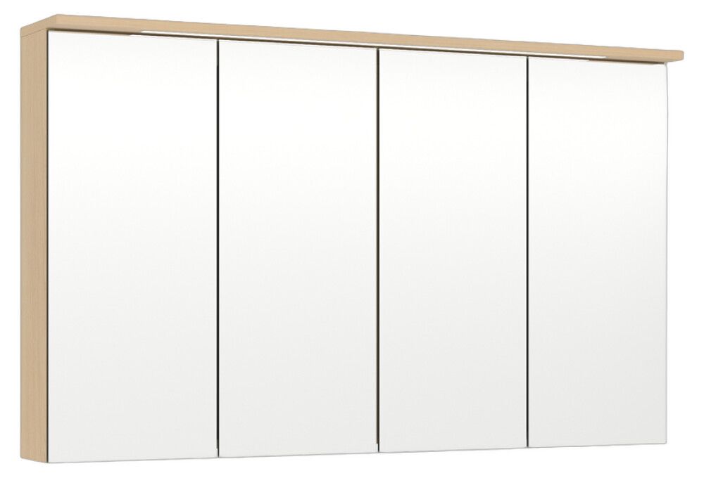 LED-peilikaappi Temal Unic vaalea tammi 120 x 20 x 72,7 cm, 4 ovea