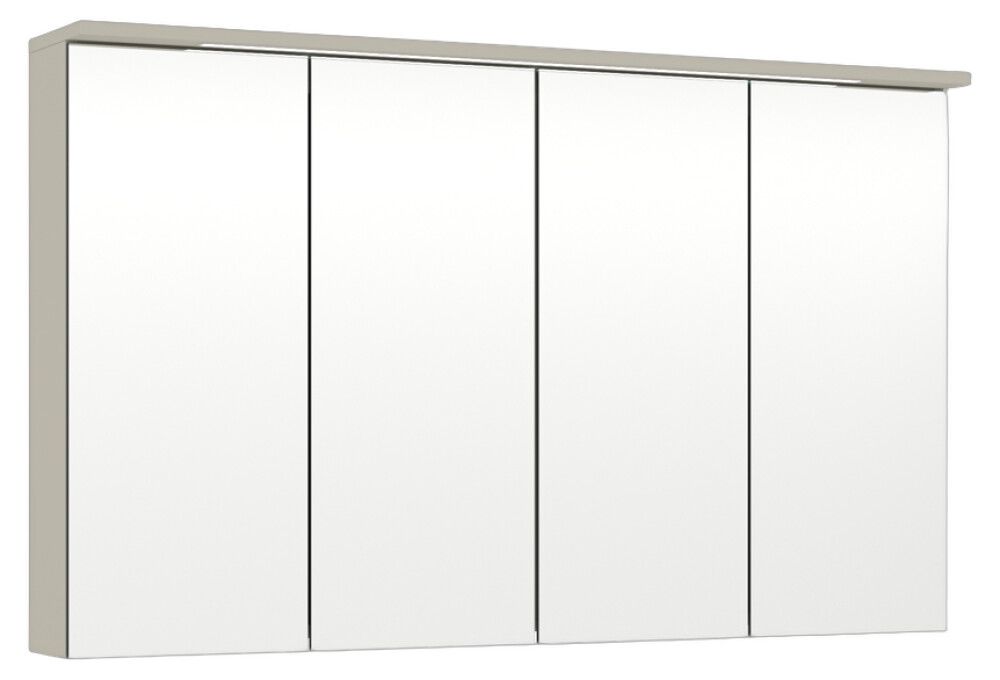 LED-peilikaappi Temal Unic matta greige 120 x 20 x 72,7 cm, 4 ovea