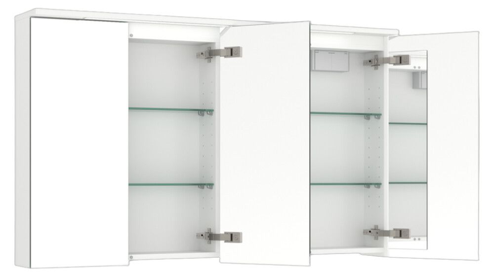 LED-peilikaappi Temal Unic mattavalkoinen 120 x 20 x 72,7 cm, 4 ovea