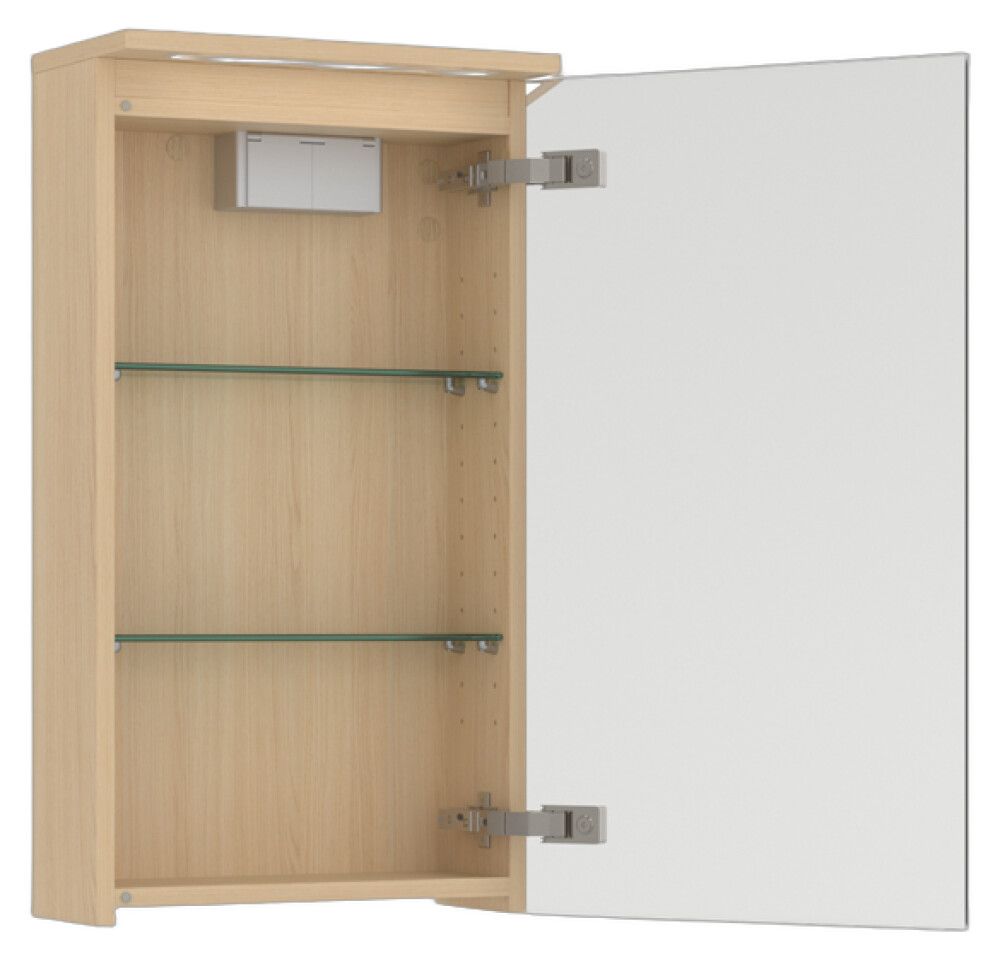 LED-peilikaappi Temal Unic vaalea tammi 40 x 20 x 72,7 cm, 1 ovi