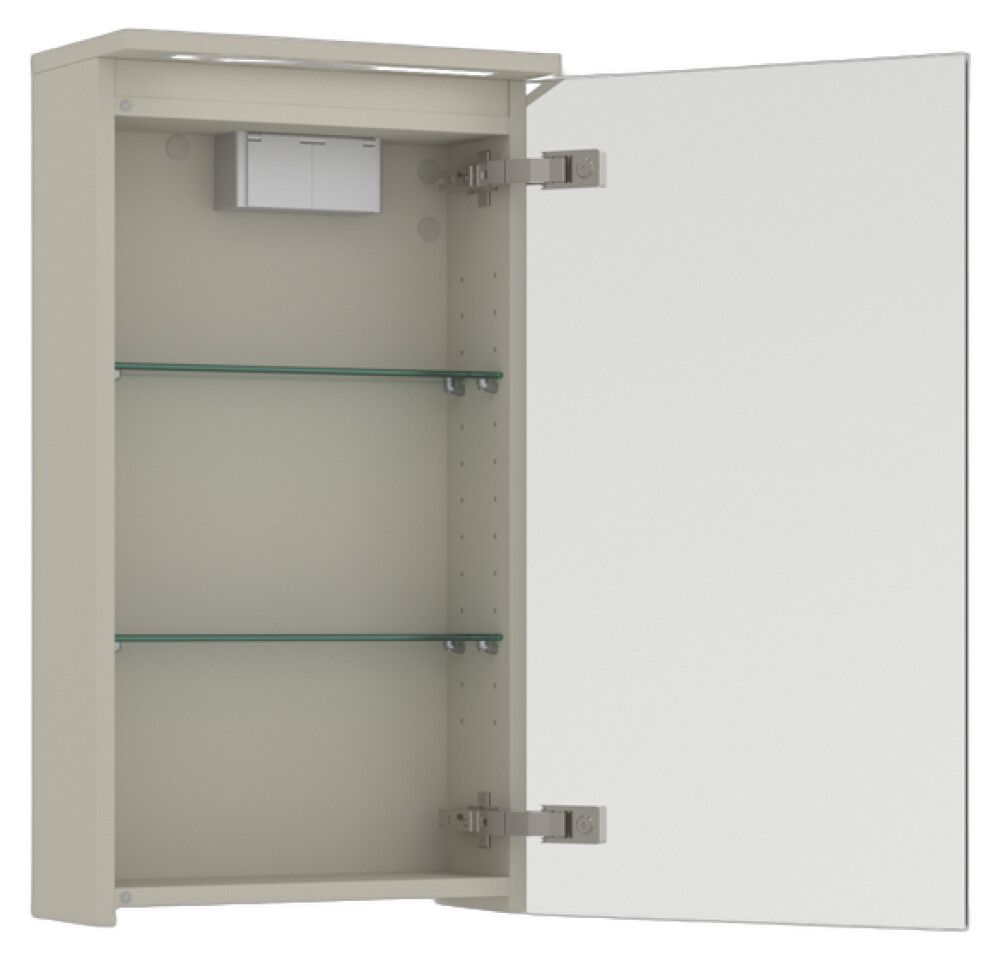 LED-peilikaappi Temal Unic matta greige 40 x 20 x 72,7 cm, 1 ovi