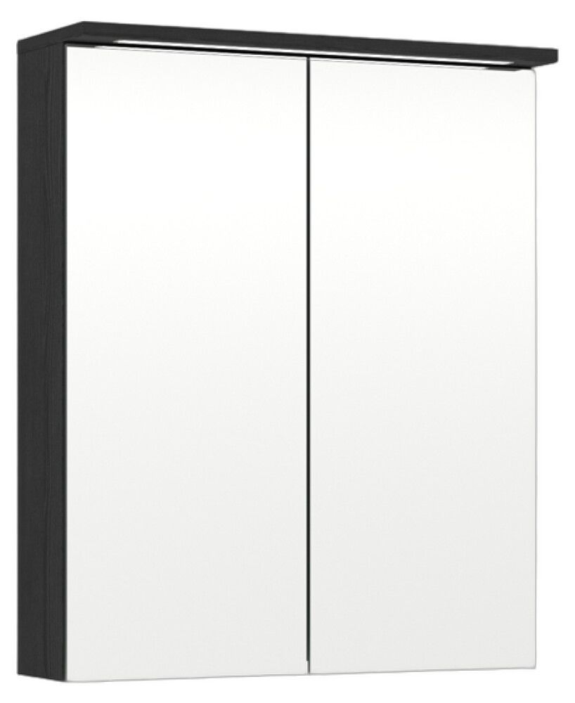 LED-peilikaappi Temal Unic musta puu 50 x 20 x 72,7 cm, 2 ovea