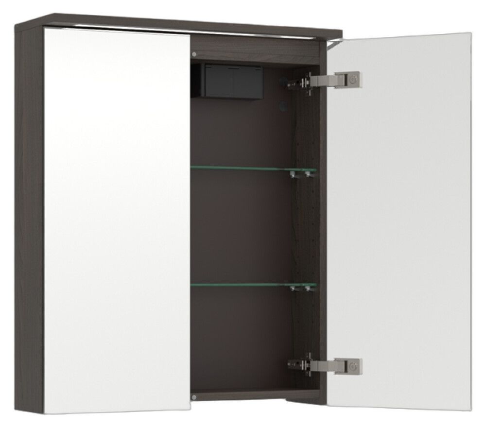 LED-peilikaappi Temal Unic ruskea saarni 55 x 20 x 72,7 cm, 2 ovea