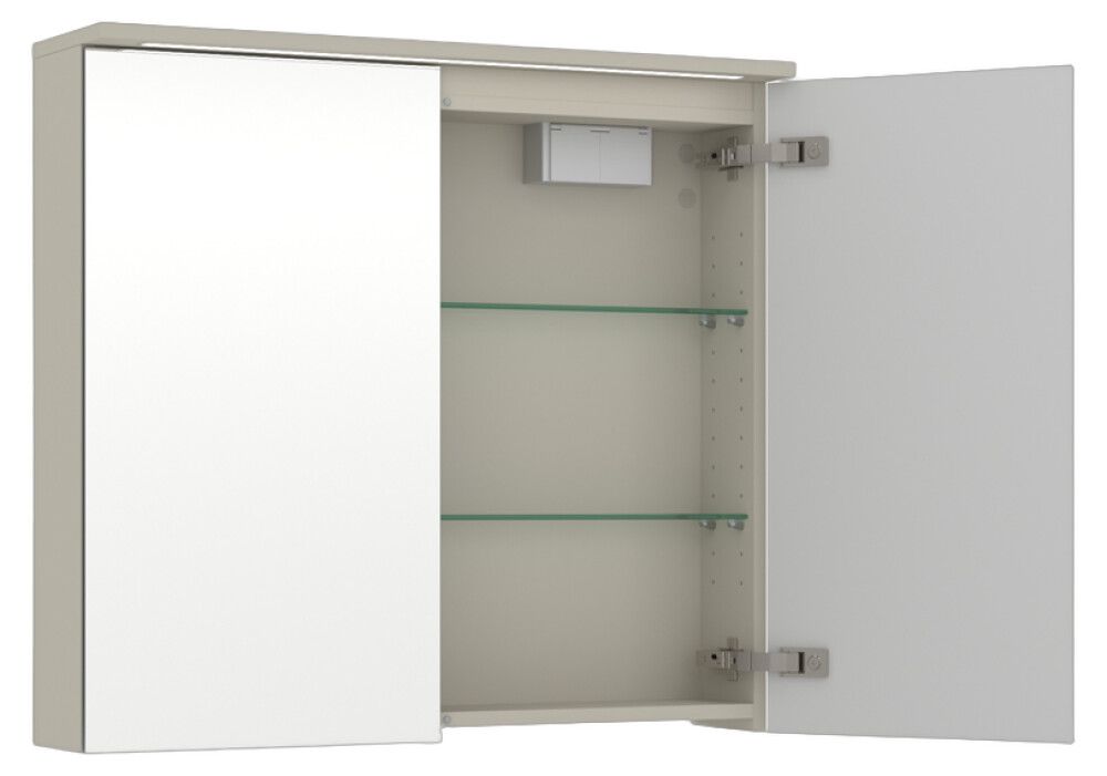 LED-peilikaappi Temal Unic matta greige 70 x 20 x 72,7 cm, 2 ovea