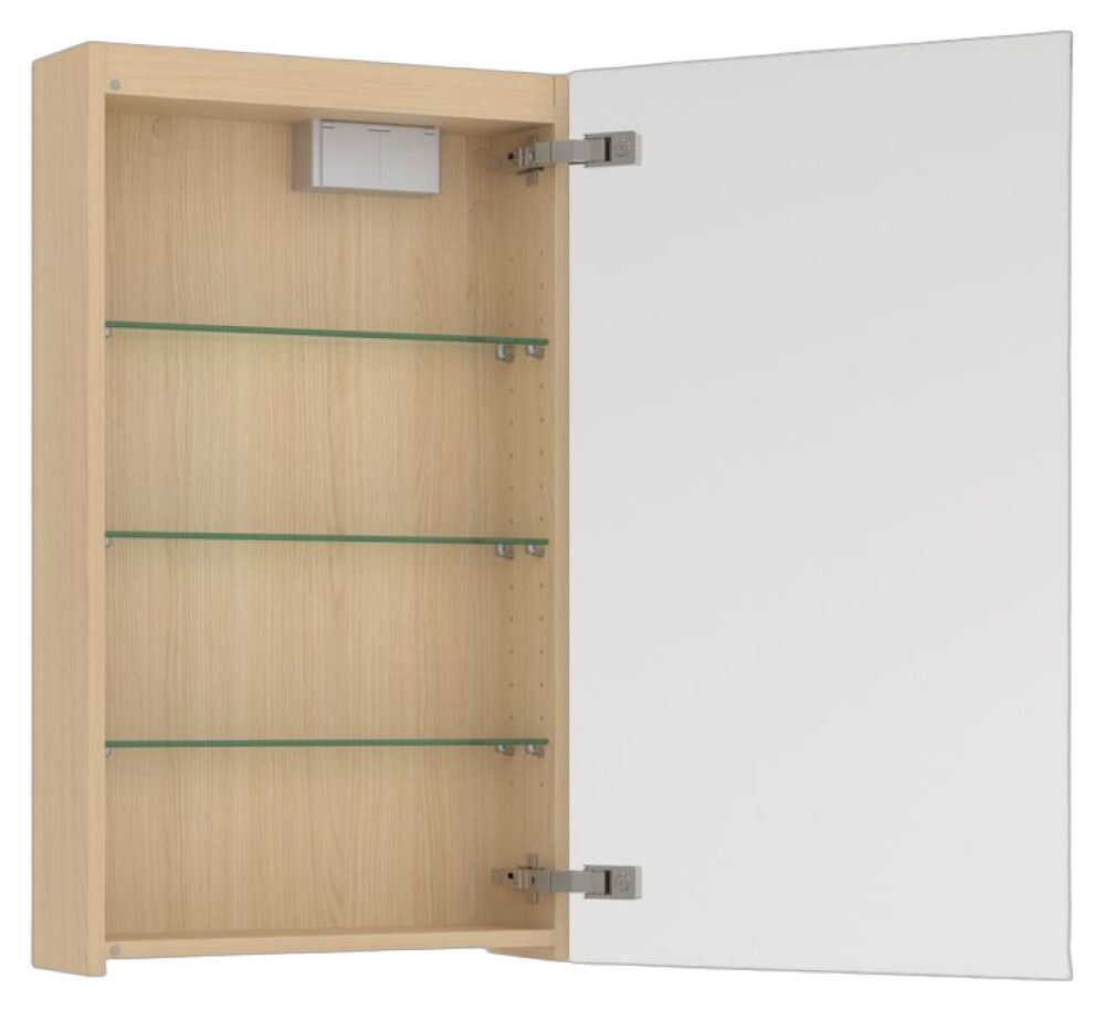 Peilikaappi Temal Emina vaalea tammi 50 x 15 x 85 cm, 1 ovi