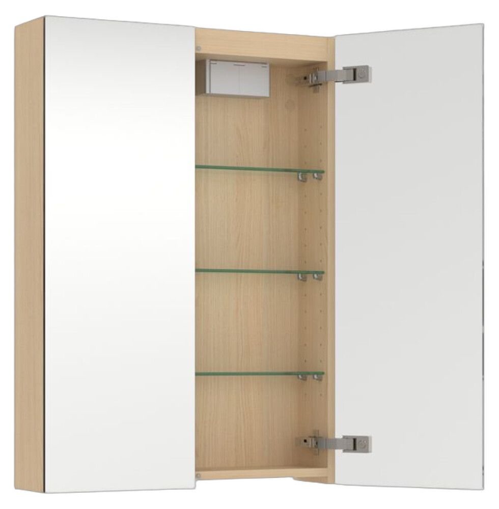 Peilikaappi Temal Emina vaalea tammi 60 x 15 x 85 cm, 2 ovea