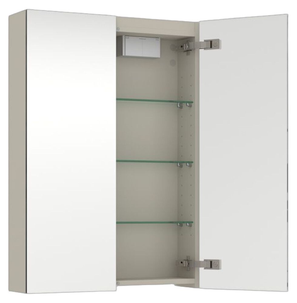 Peilikaappi Temal Emina matta greige 60 x 15 x 85 cm, 2 ovea