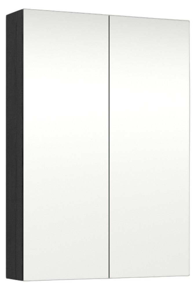 Peilikaappi Temal Emina musta puu 60 x 15 x 85 cm, 2 ovea