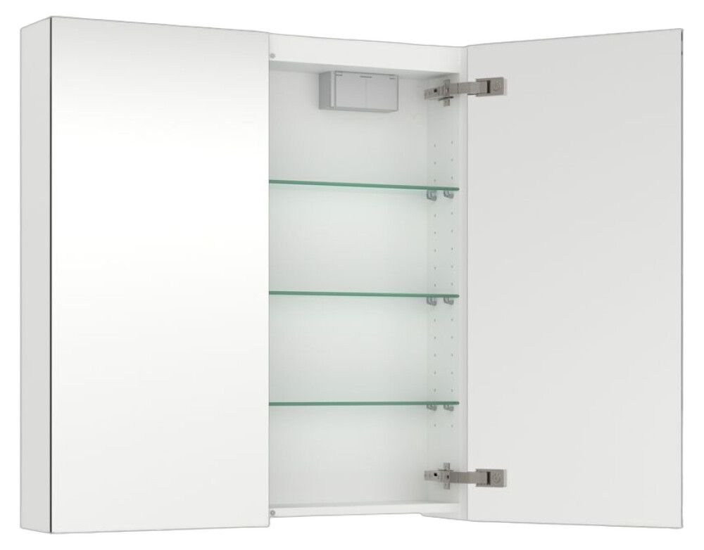 Peilikaappi Temal Emina mattavalkoinen 80 x 15 x 85 cm, 2 ovea