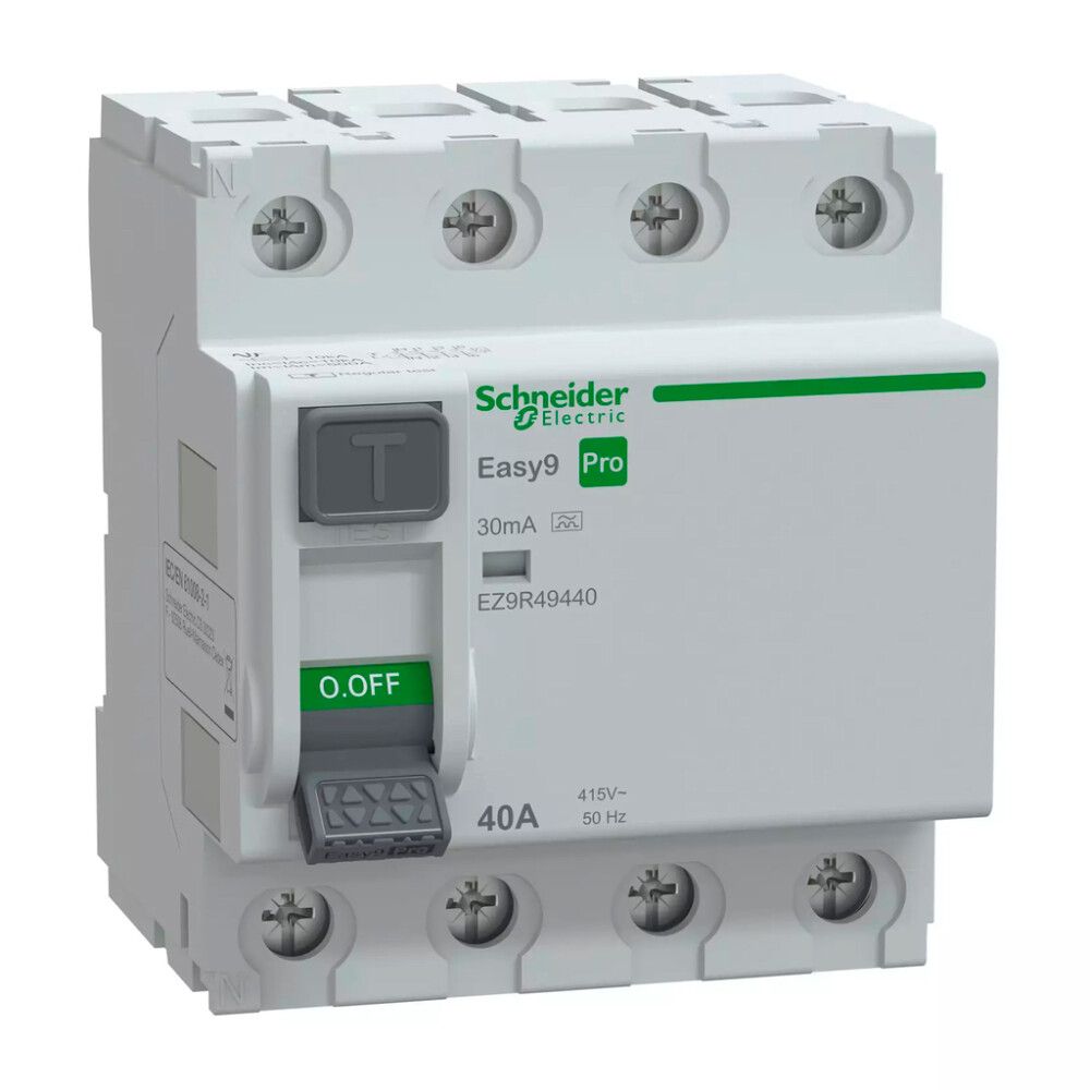 Vikavirtasuojakytkin Schneider Electric Easy9 Pro RCCB 4P 40A 30mA A