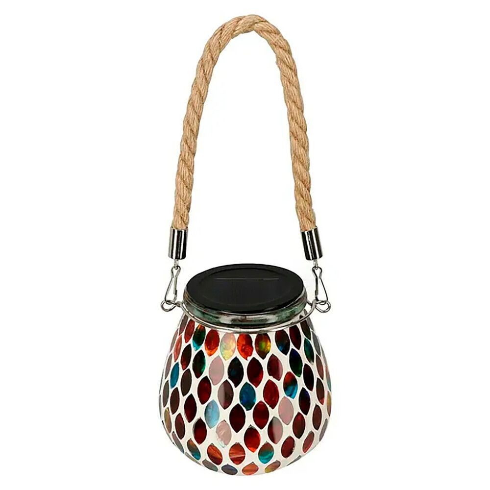 LED-solarlyhty BAUHAUS monivärinen Ø 10,5 x 14,5 cm IP44