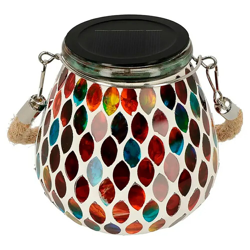 LED-solarlyhty BAUHAUS monivärinen Ø 10,5 x 14,5 cm IP44