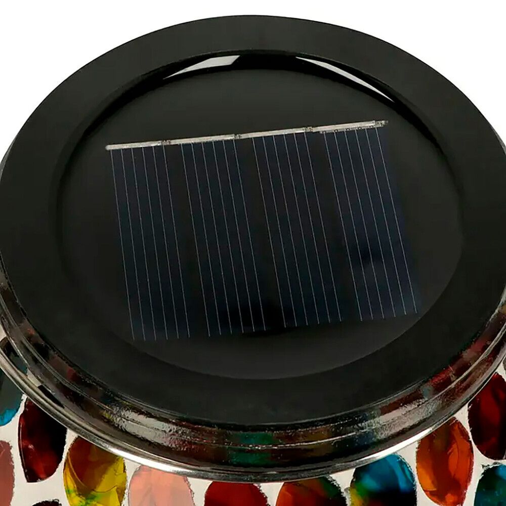 LED-solarlyhty BAUHAUS monivärinen Ø 10,5 x 14,5 cm IP44