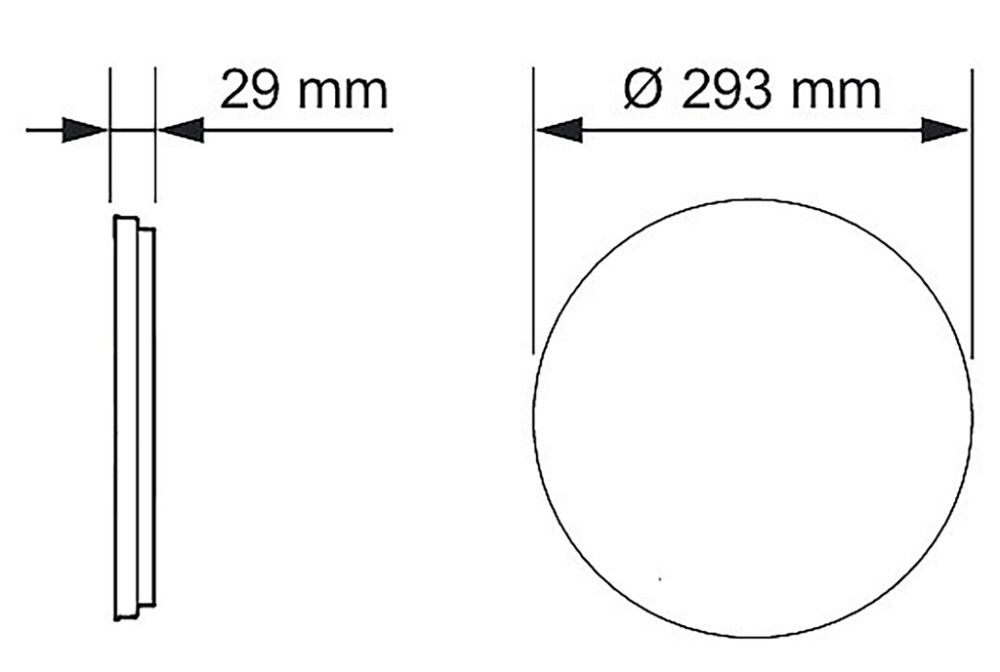 Kattovalaisin Airam SmartHome Gabe Slim musta Ø 29,3 cm