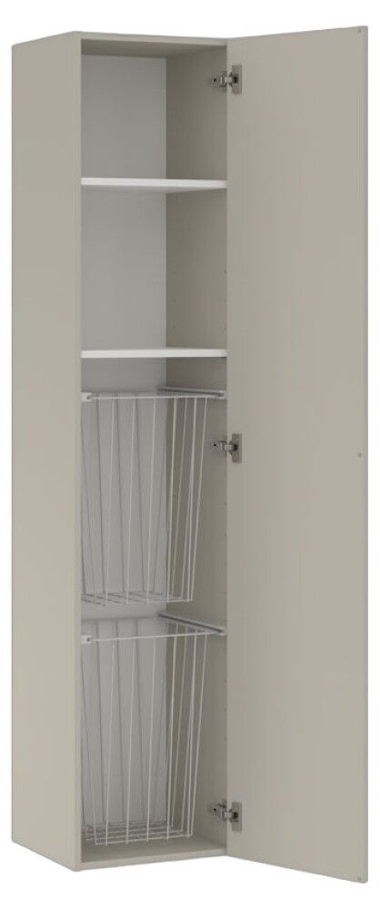 Korkea pyykkikaappi Temal matta greige 40 x 38 x 182 cm