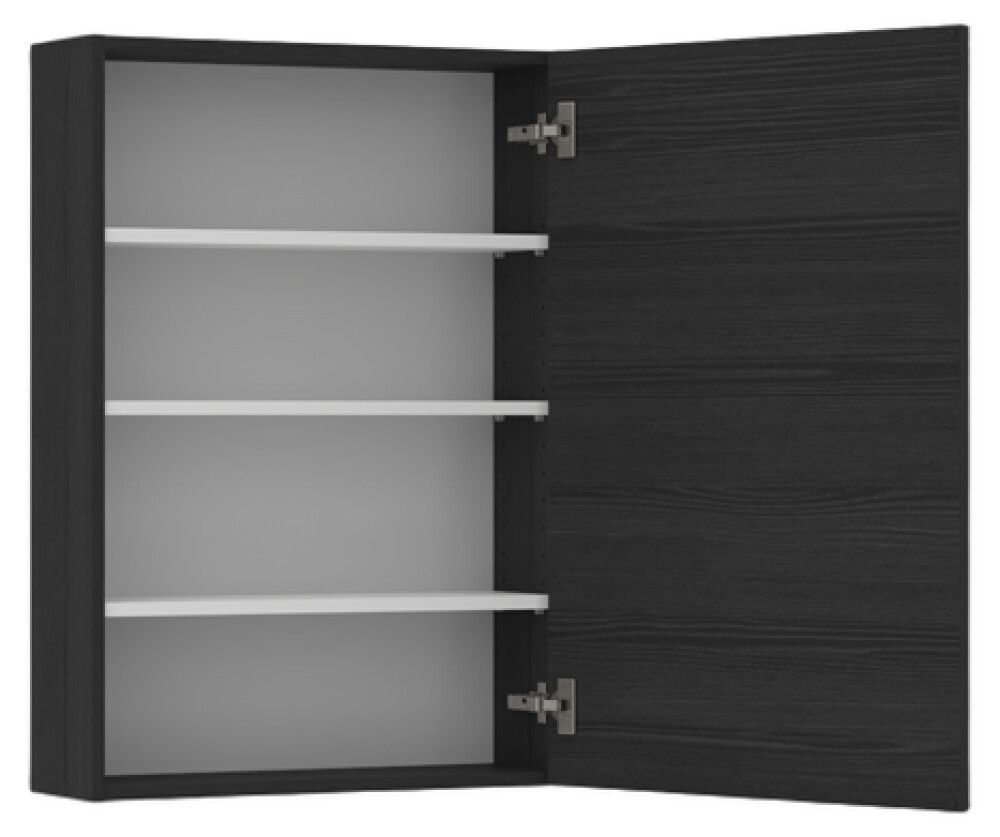 Seinäkaappi Temal musta puu 40 x 20 x 85 cm