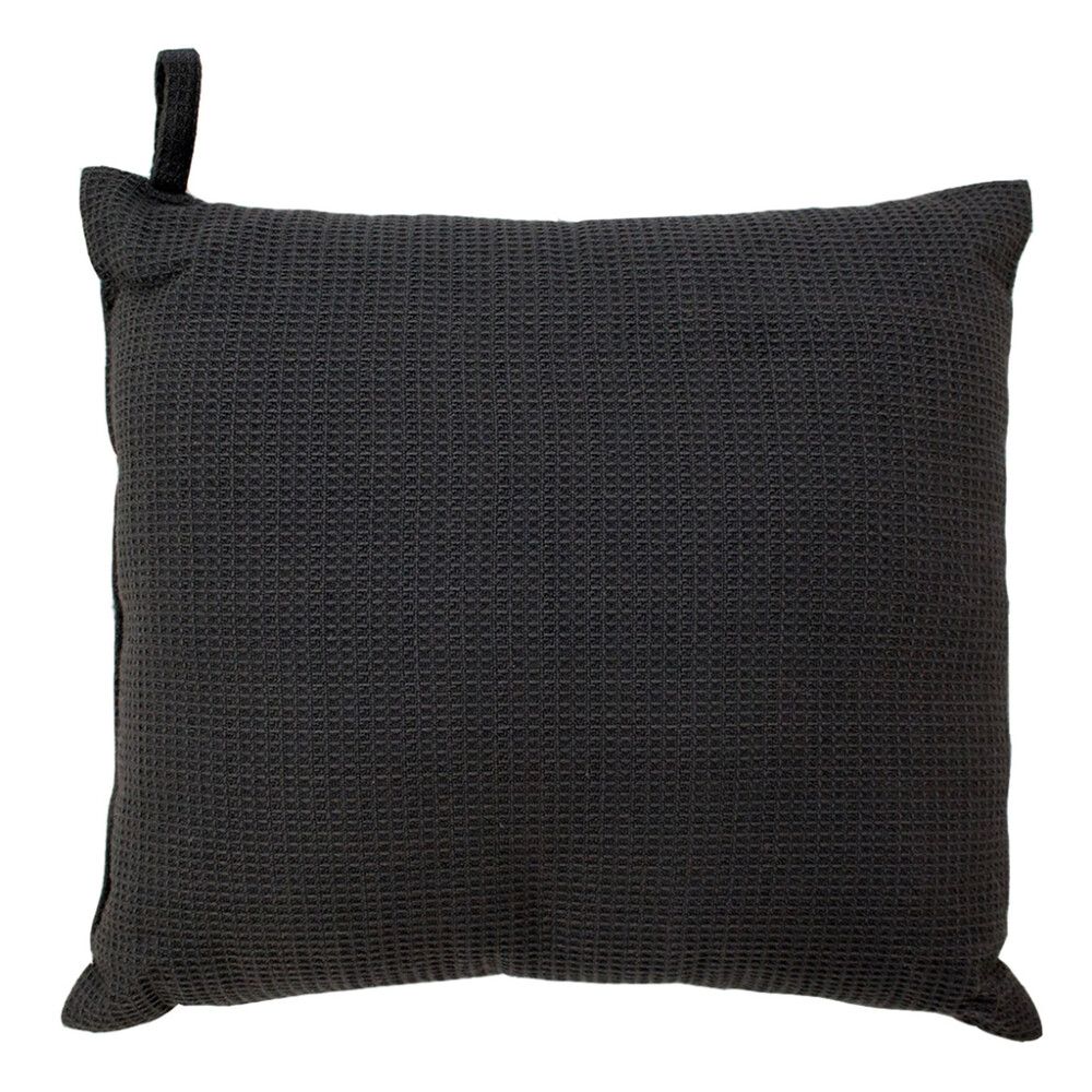 Vohvelisaunatyyny Emendo tummanharmaa 30 x 27 cm