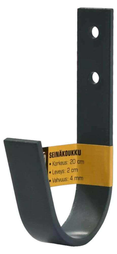 Seinäkoukku Finbullet musta 20 x 2 cm