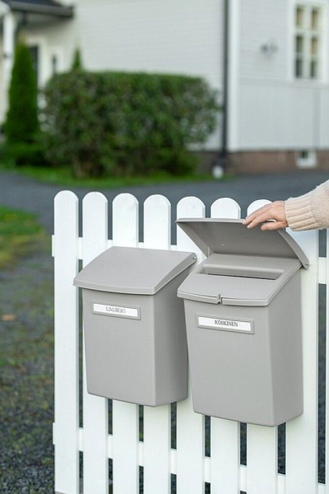 Postilaatikko välikannella Orthex hiekanharmaa 34 x 21 x 43,5 cm