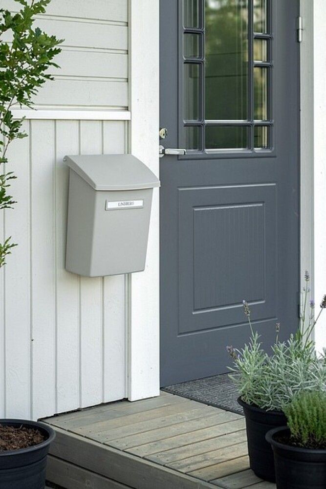 Postilaatikko välikannella Orthex hiekanharmaa 34 x 21 x 43,5 cm