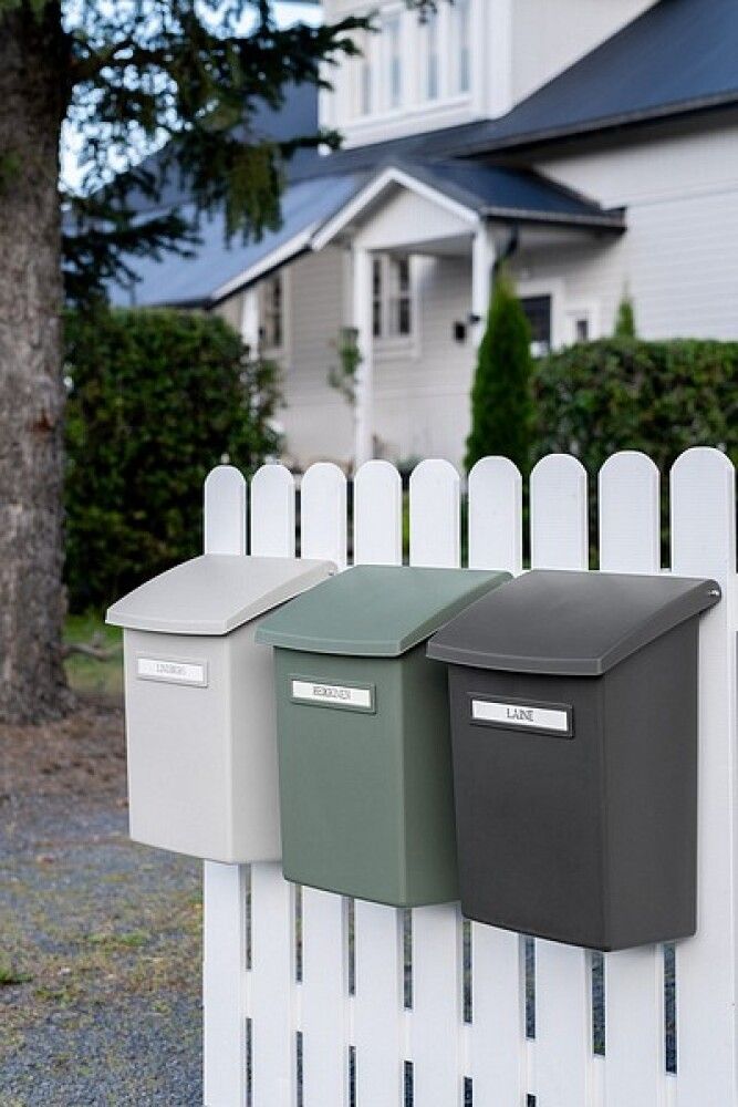 Postilaatikko välikannella Orthex hiekanharmaa 34 x 21 x 43,5 cm