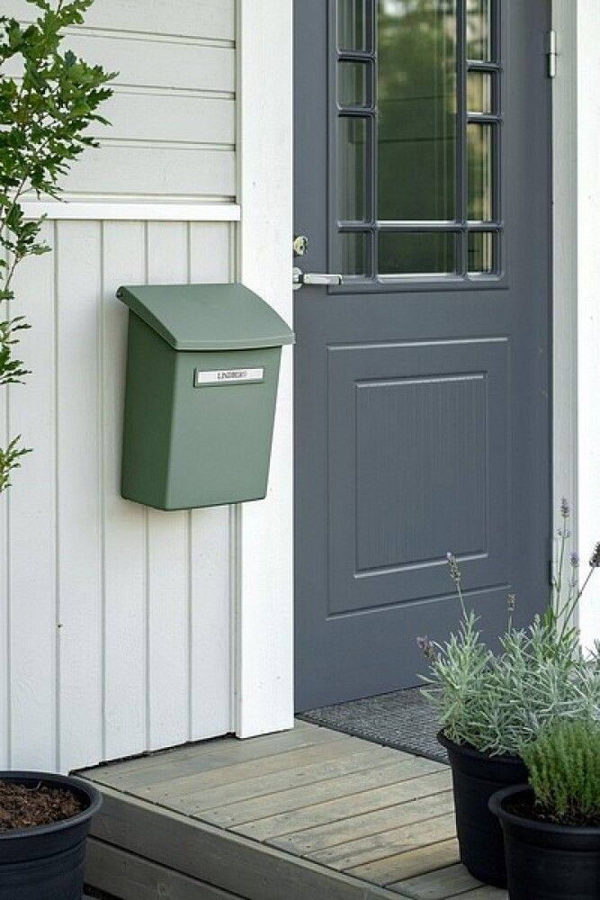 Postilaatikko välikannella Orthex metsänvihreä 34 x 21 x 43,5 cm