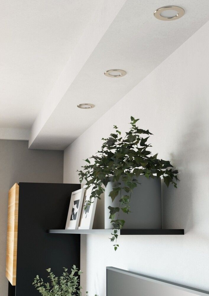 LED-uppospotti Eglo Fueva 6-Z 3-os harjattu nikkeli Ø 8,8 cm