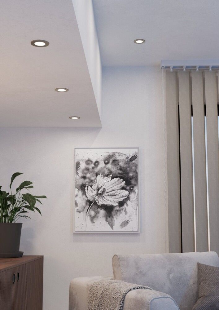 LED-uppospotti Eglo Fueva 6-Z 3-os harjattu nikkeli Ø 8,8 cm