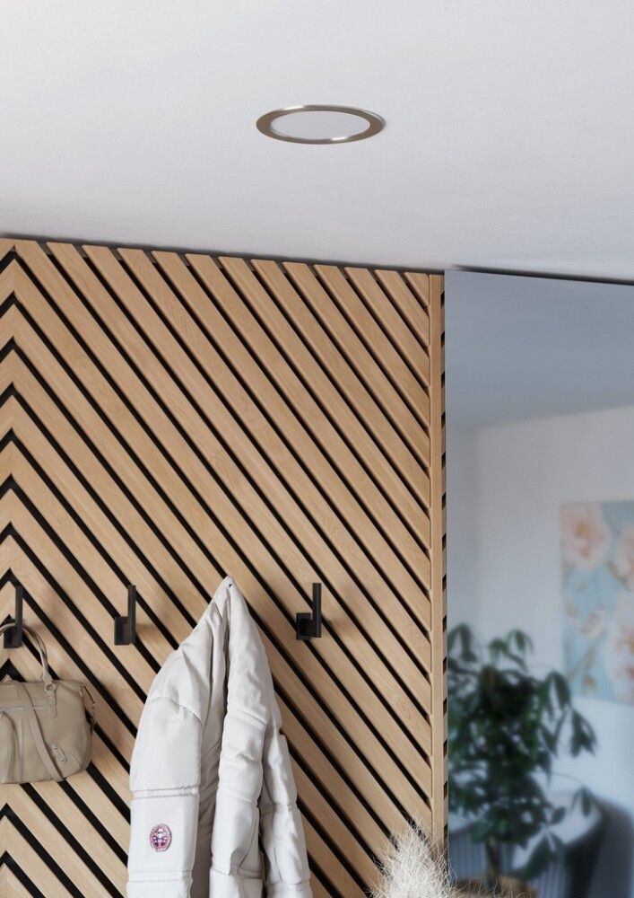 LED-uppospotti Eglo Fueva 6-Z harjattu nikkeli Ø 16,8 cm