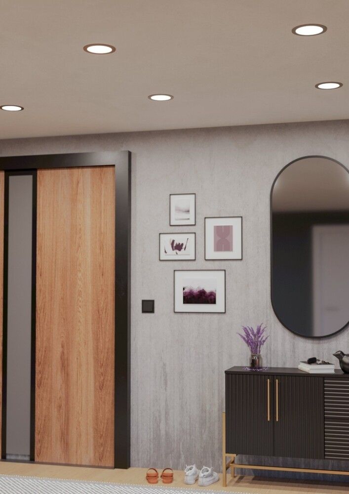 LED-uppospotti Eglo Fueva 6-Z harjattu nikkeli Ø 16,8 cm