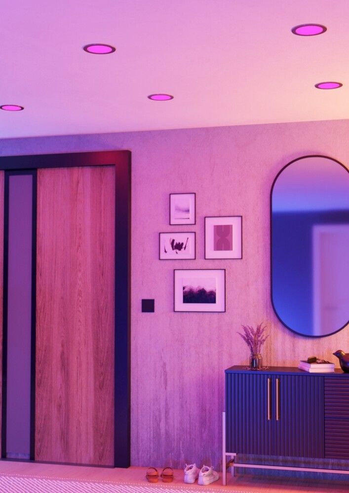 LED-uppospotti Eglo Fueva 6-Z harjattu nikkeli Ø 16,8 cm