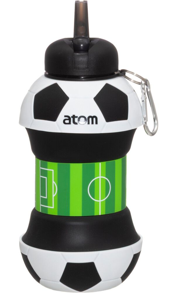 Juomapullo Atom 1000 ml mustavalkoinen