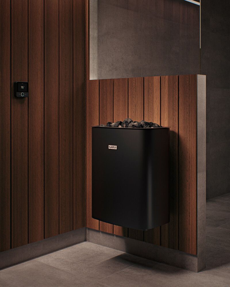 Sähkökiuas Narvi NC Electric musta 9 kW