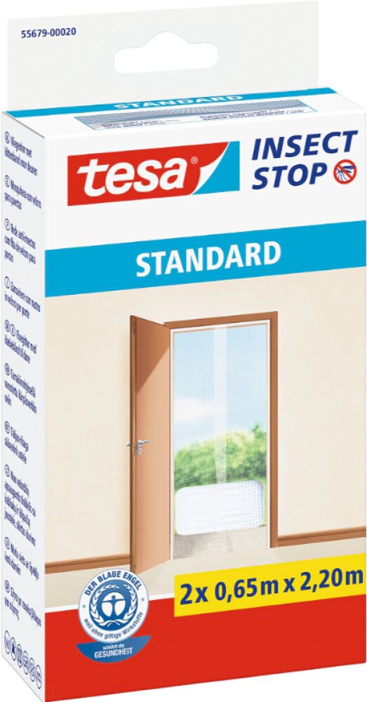 Hyönteisverkko Tesa standard oviin valkoinen 2,2 x 1,2 m