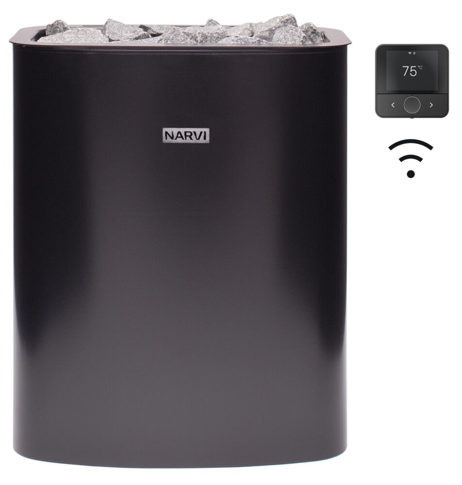 Sähkökiuas Narvi NC Electric WiFi musta 9 kW