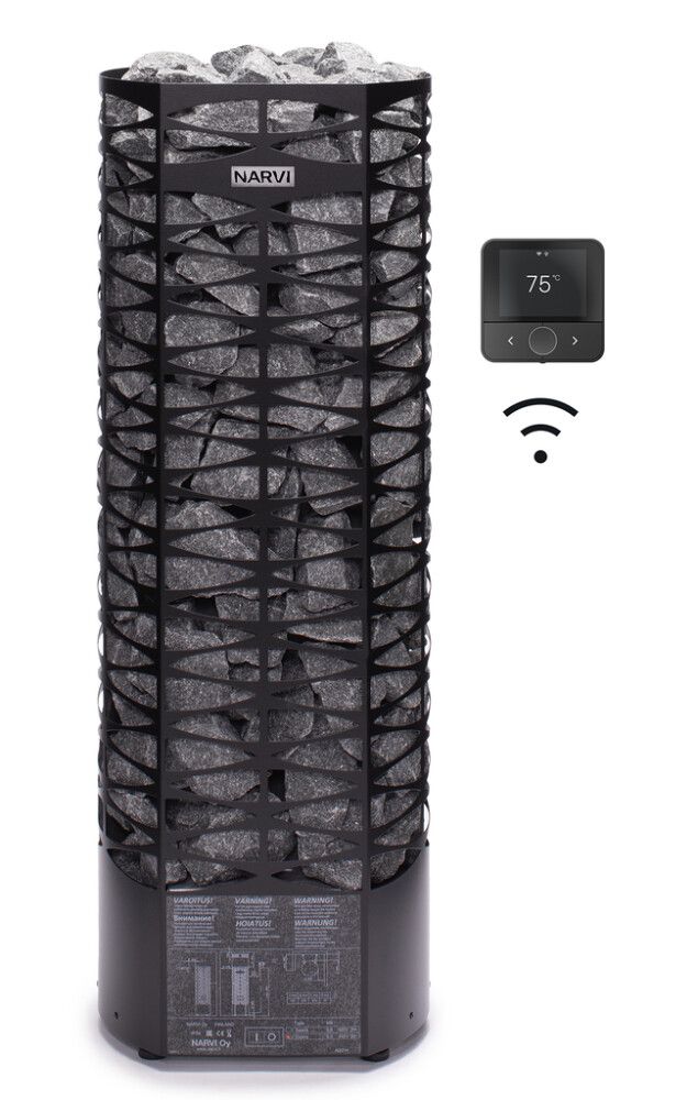 Sähkökiuas Narvi Saana WiFi musta 6,8 kW