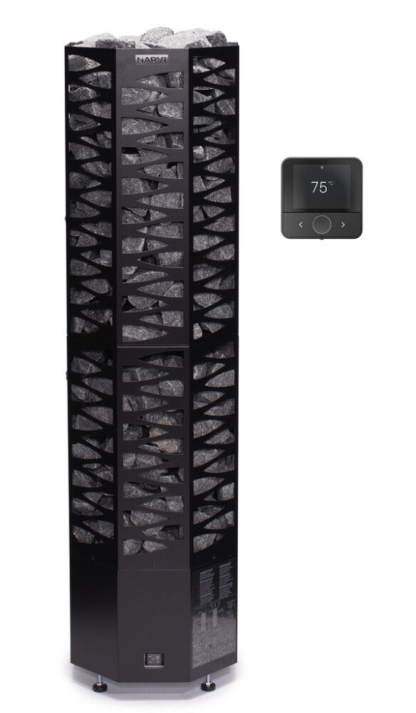 Sähkökiuas Narvi Smooth musta 6,8 kW