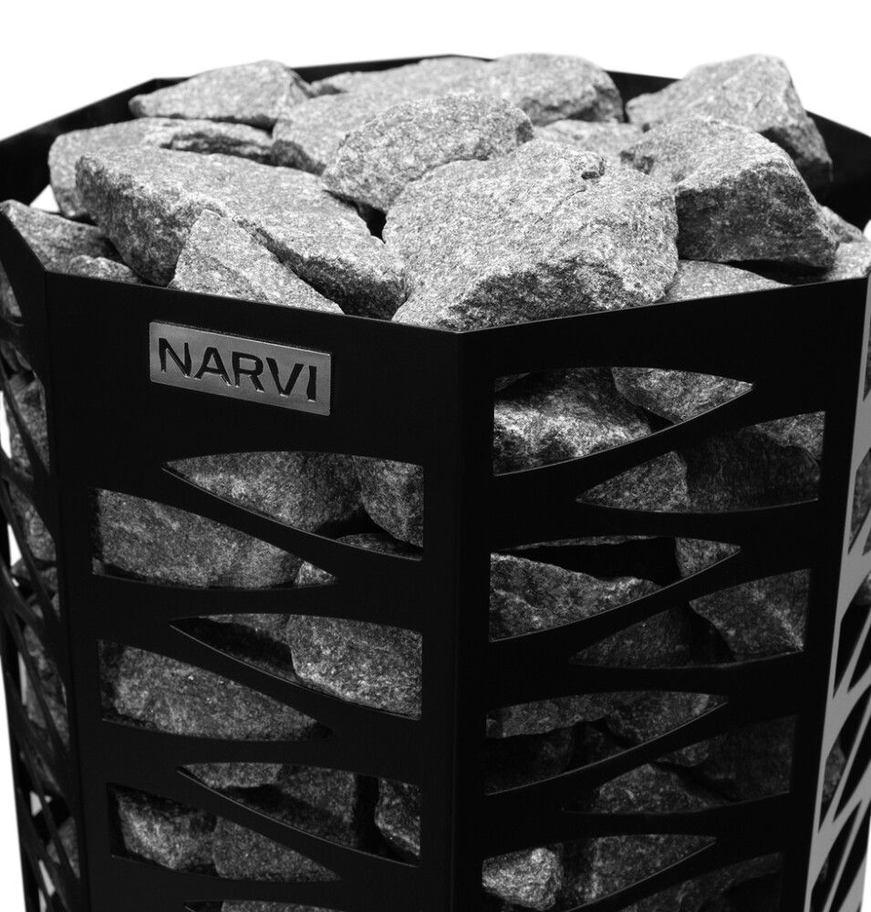 Sähkökiuas Narvi Smooth musta 6,8 kW