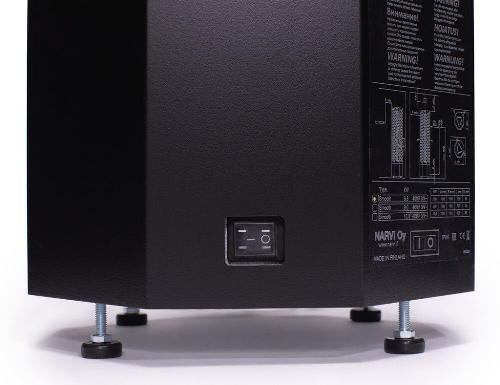 Sähkökiuas Narvi Smooth musta 6,8 kW