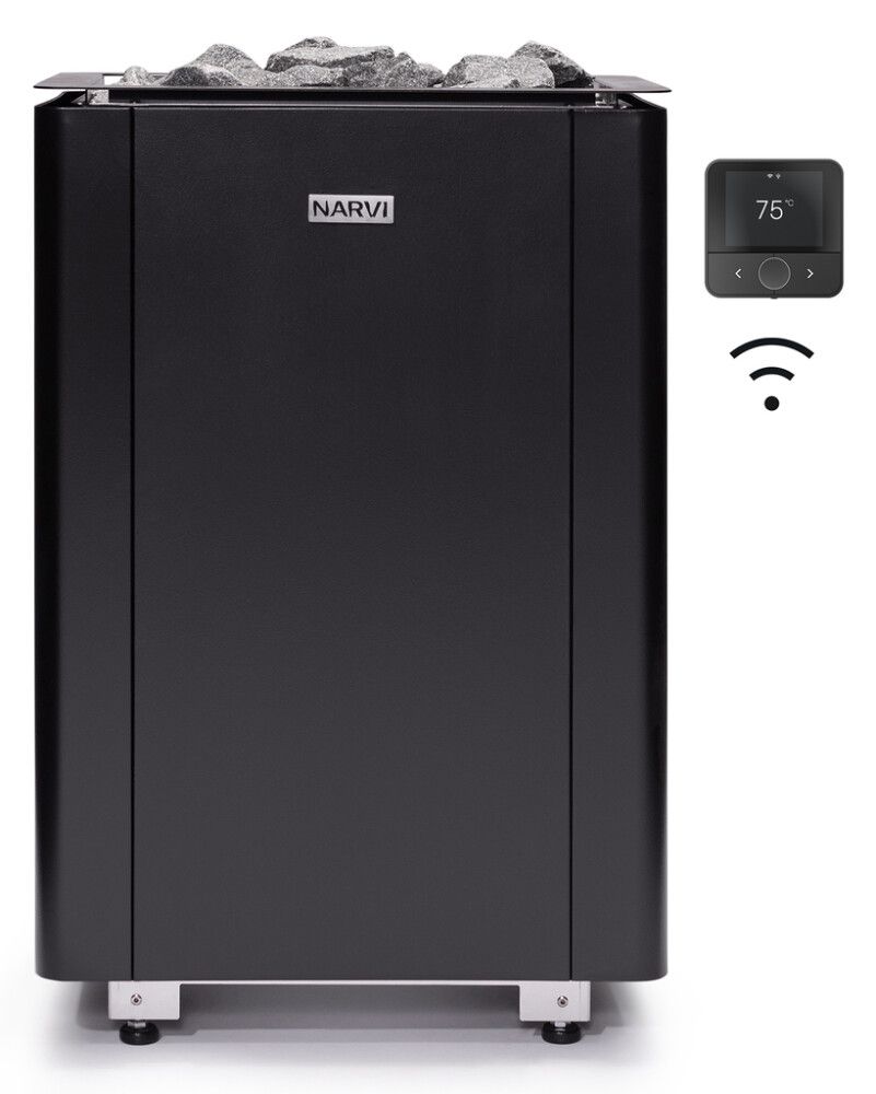 Sähkökiuas Narvi Ultra Small WiFi musta 9 kW
