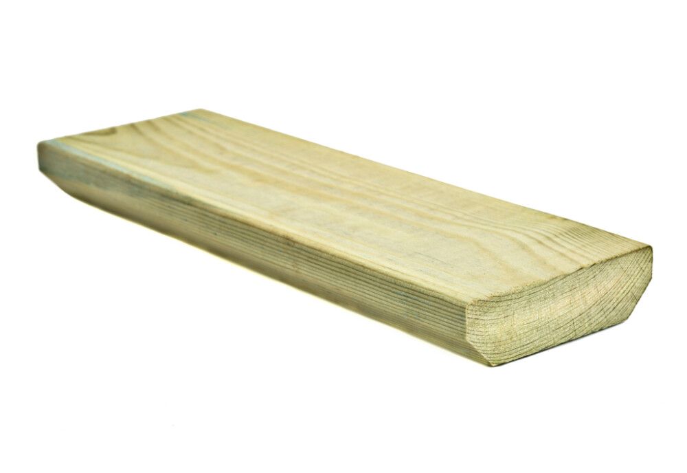 Terassilauta kyllästetty vihreä 28 x 95 mm viiste (per metri)