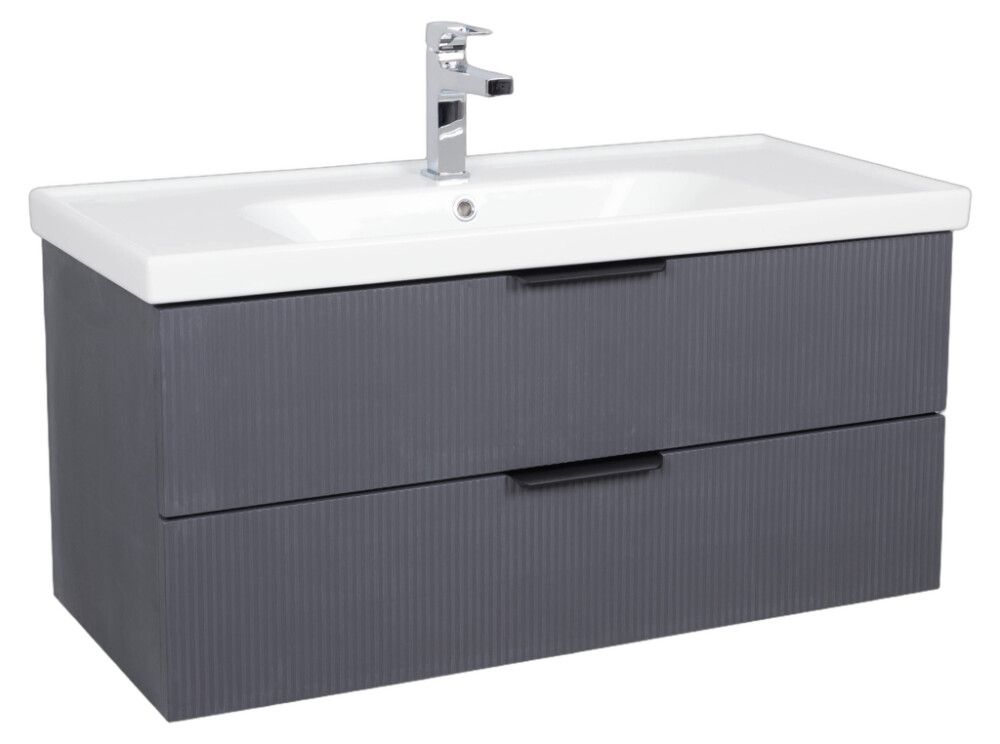 Allaskaappi Biston Wave mattaharmaa 100 x 45 x 49,5 cm