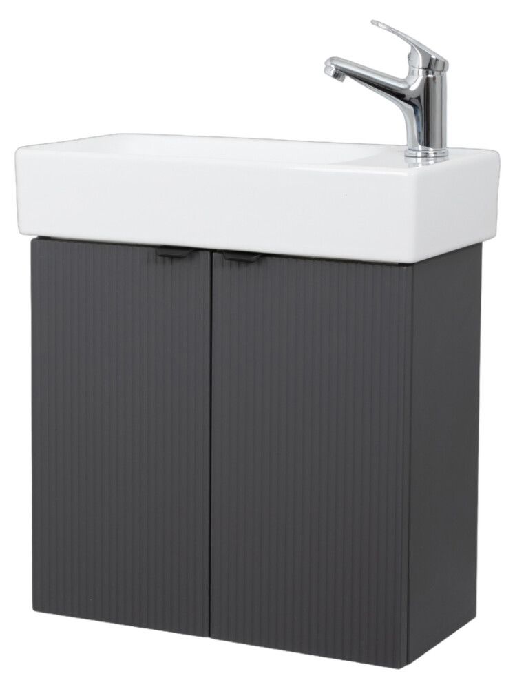 Allaskaappi Biston Wave oikea harmaa 50 x 25 x 54,5 cm